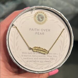 Spartina 449 Gold Feather Pendant Necklace